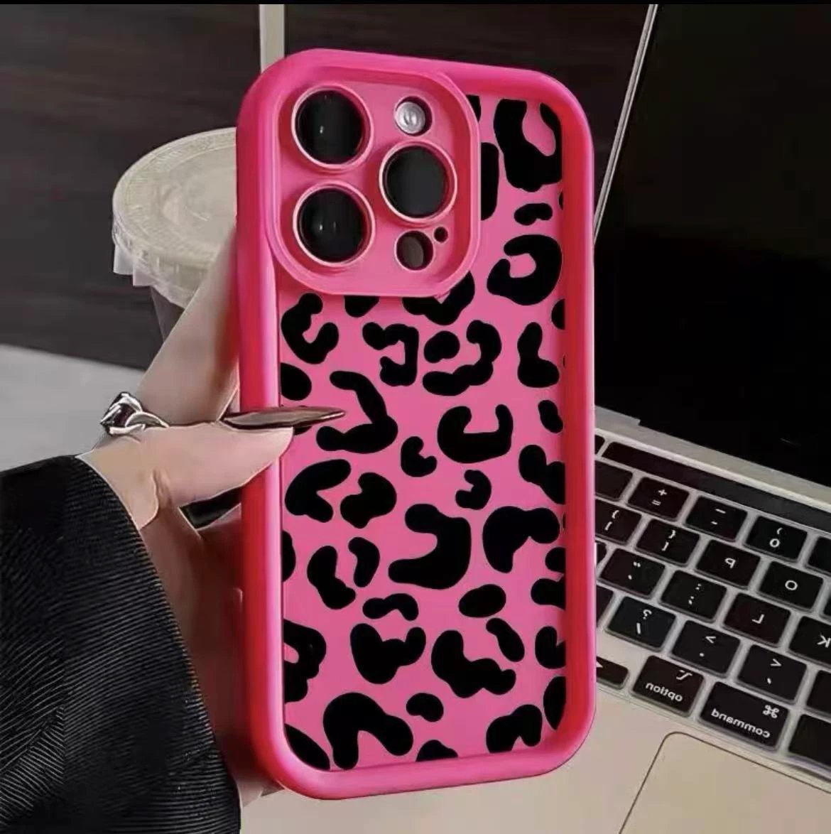 Black Leopard Print Phone Case New by GJG Denim