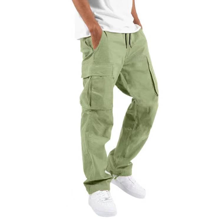 Trade Drawstring Multi-pocket Casual Trousers by GJG Denim