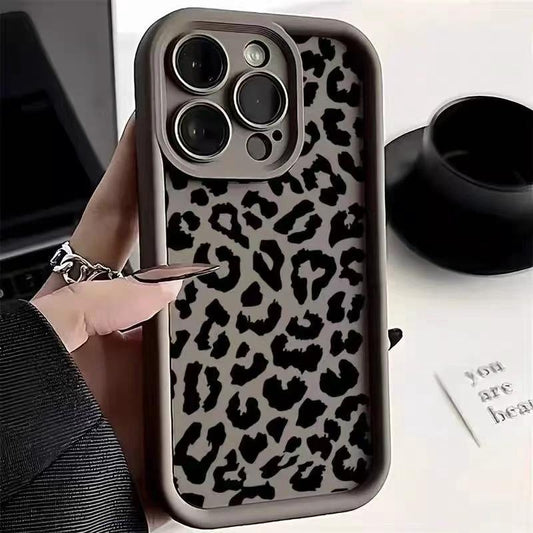 Black Leopard Print Phone Case New by GJG Denim