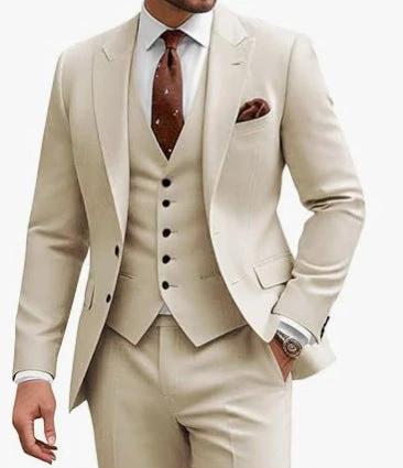 Men's Casual Business/Wedding Three-piece Suit by GJG Denim