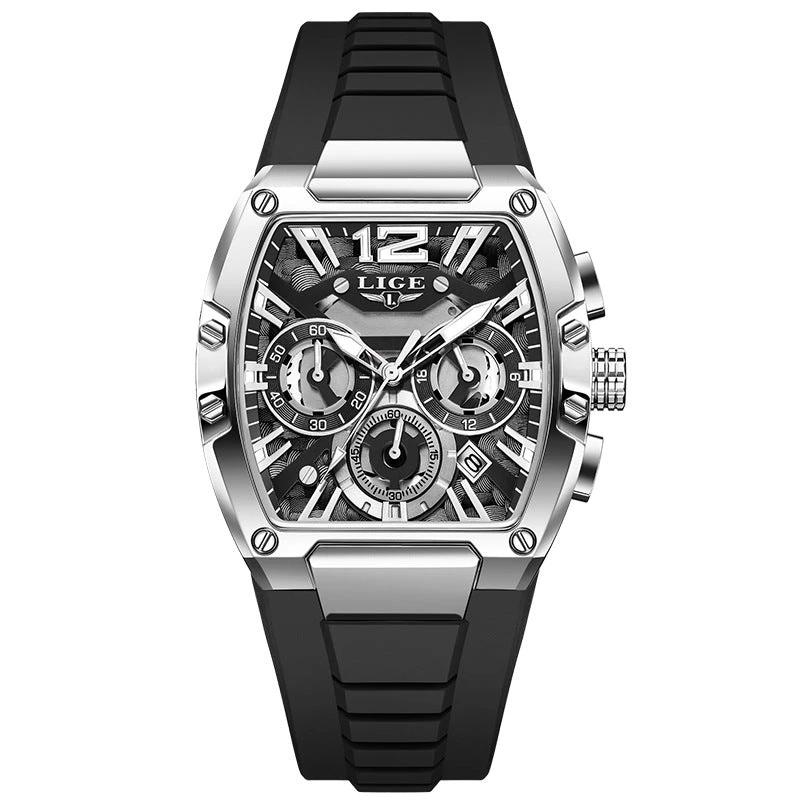Men's Sports Multifunctional Waterproof Luminous Calendar Watch by GJG Denim