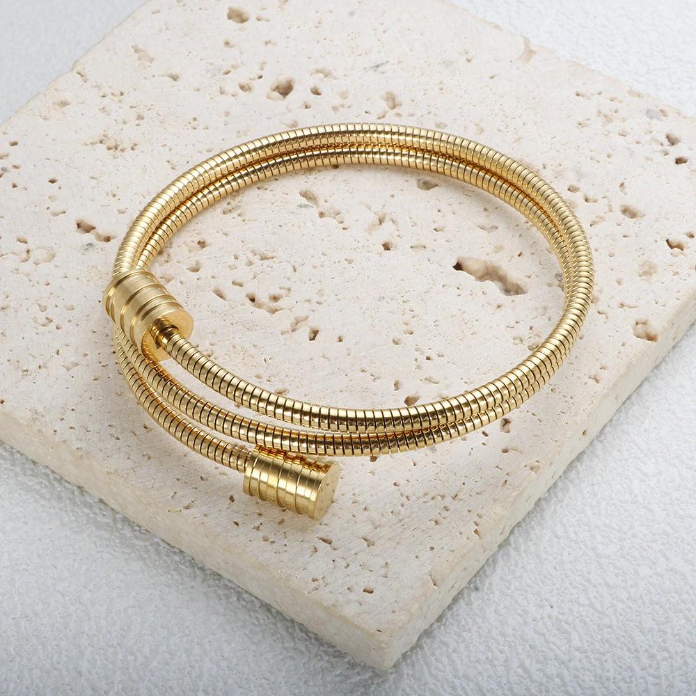 New Weia Line Bracelet For Women Fashion Commuter Simple Opening by GJG Denim