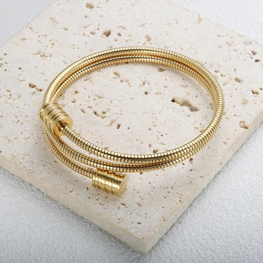 New Weia Line Bracelet For Women Fashion Commuter Simple Opening by GJG Denim