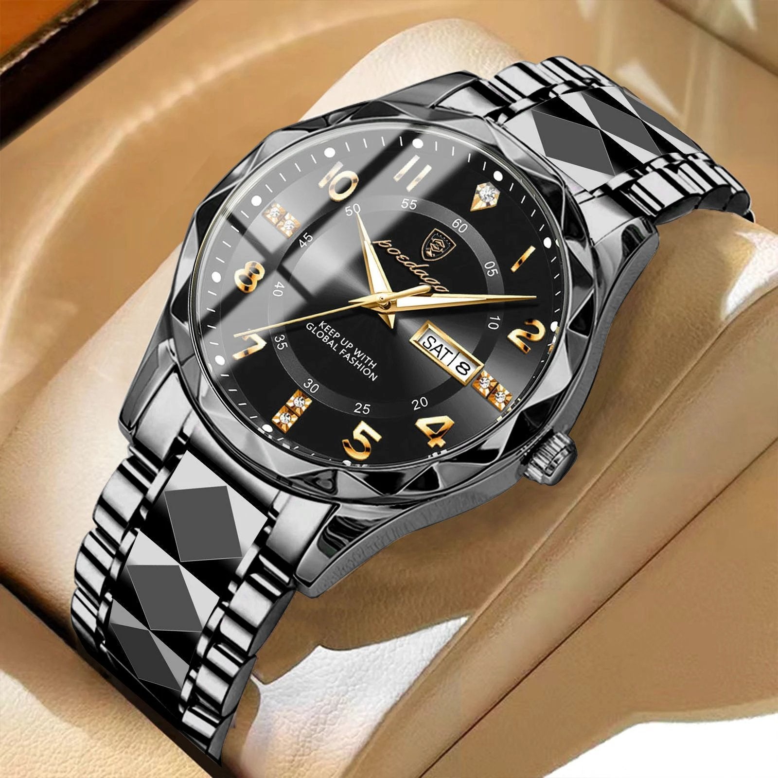 Men's Luxury Waterproof Luminous Quartz Watch by GJG Denim