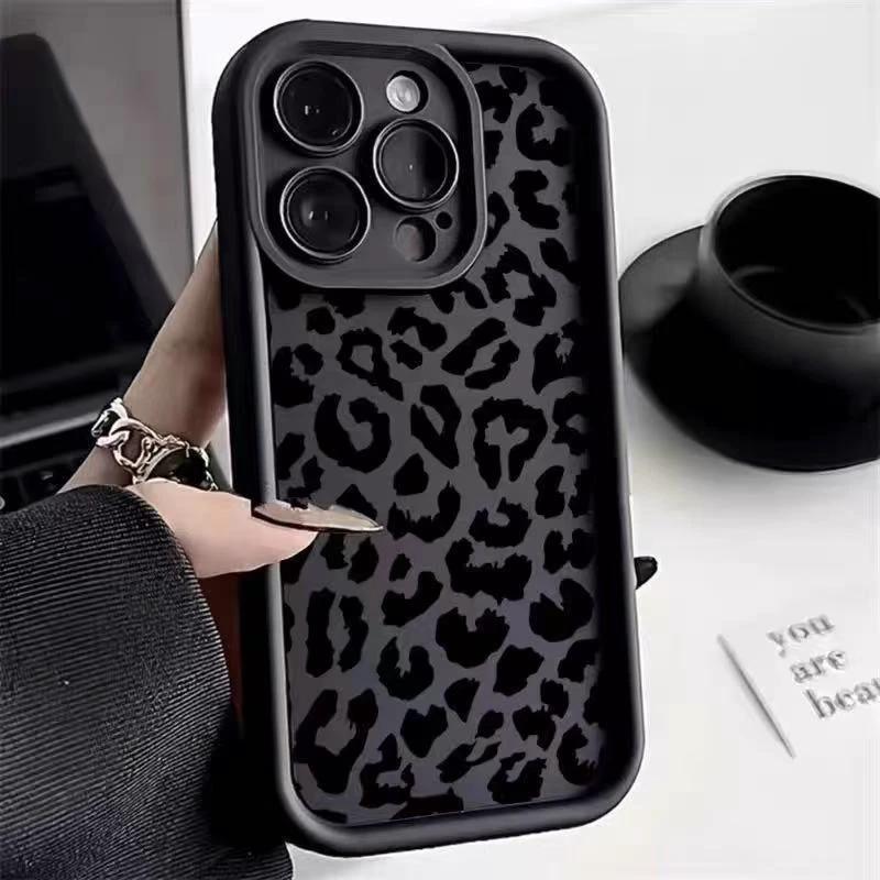 Black Leopard Print Phone Case New by GJG Denim