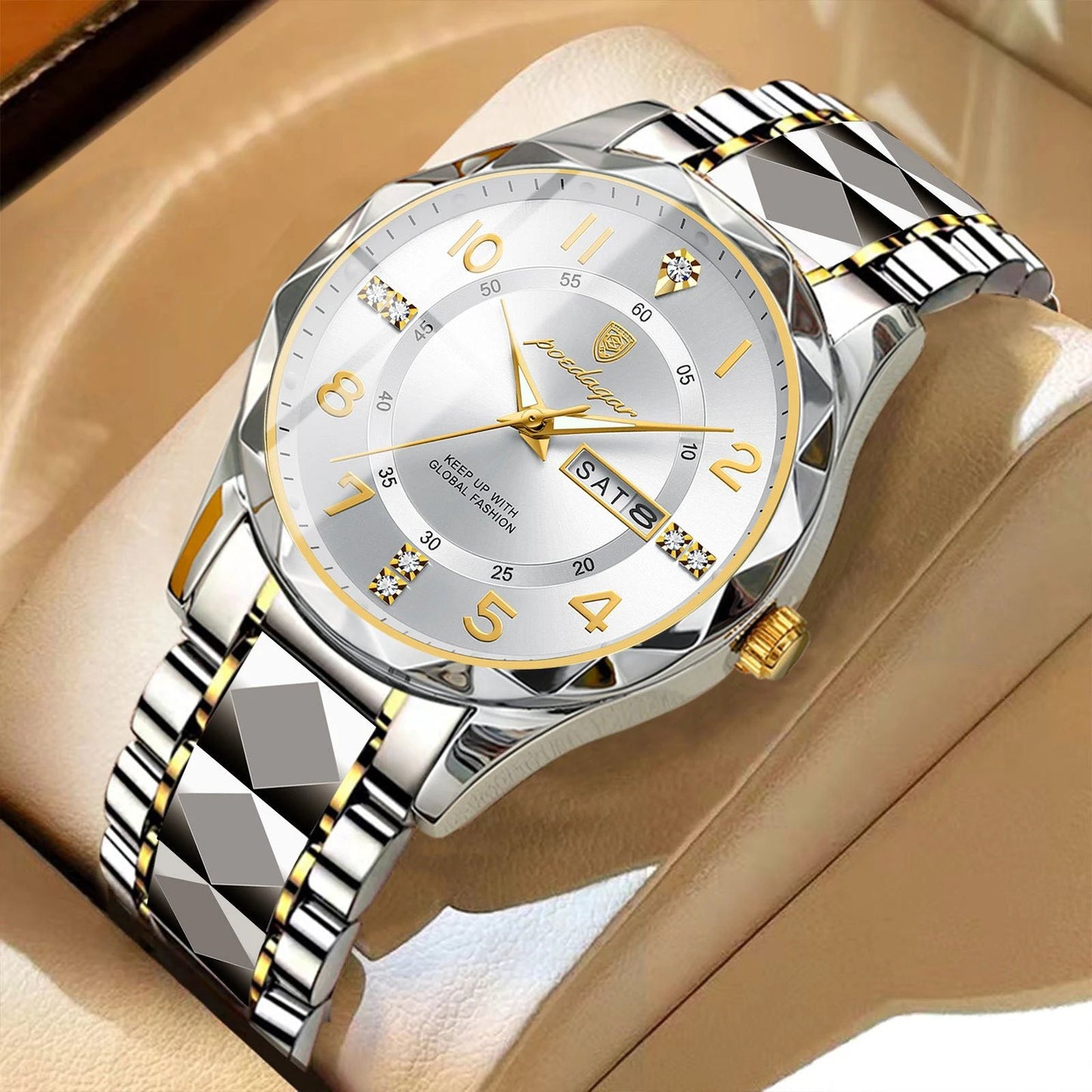 Men's Luxury Waterproof Luminous Quartz Watch by GJG Denim