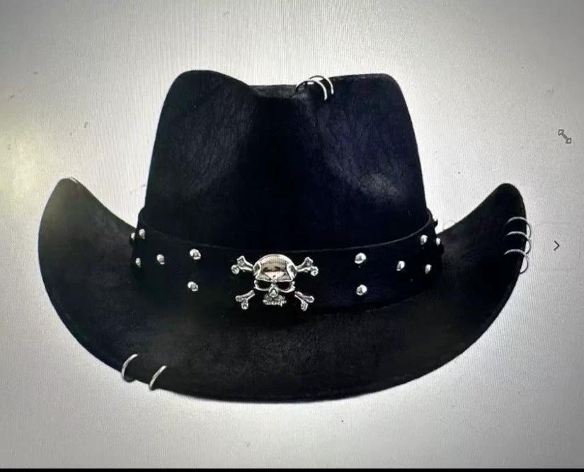 Men's Curved Edge Western Cowboy Hat by GJG Denim