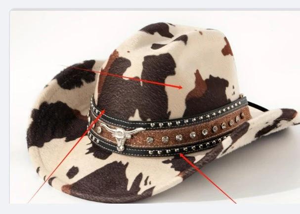 Men's Curved Edge Western Cowboy Hat by GJG Denim