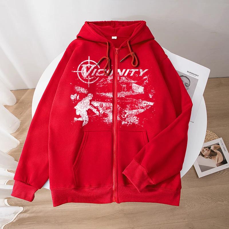 printed Zip-up by GJG Denim