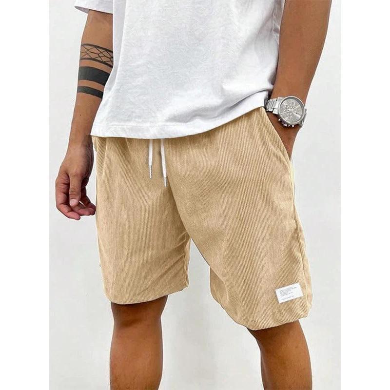 Fashion Personality Solid Color Flip Men's Shorts by GJG Denim