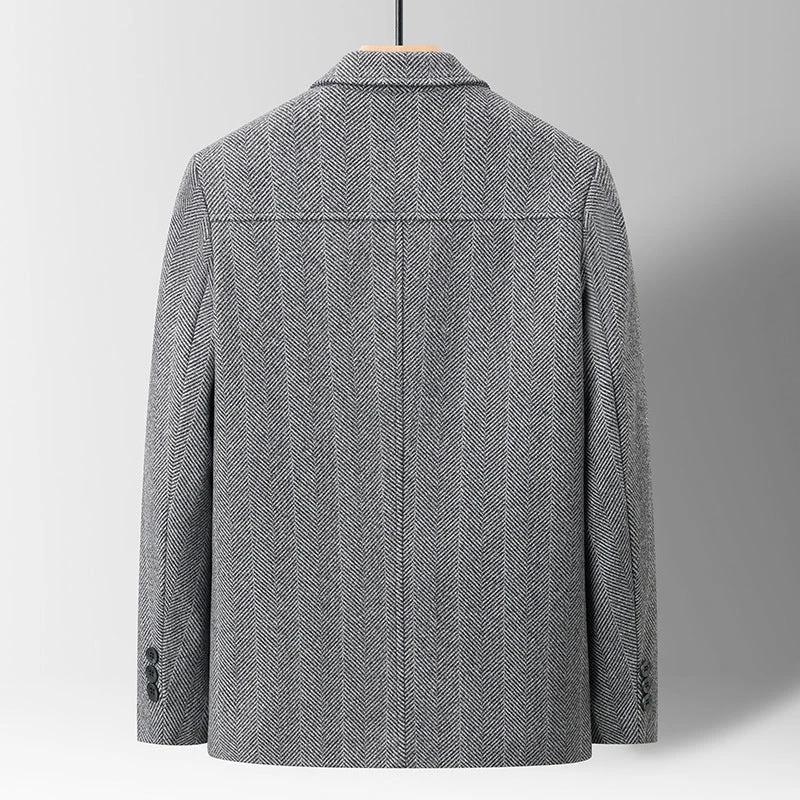 Men's Slim Lapel Wool Jacket by GJG Denim