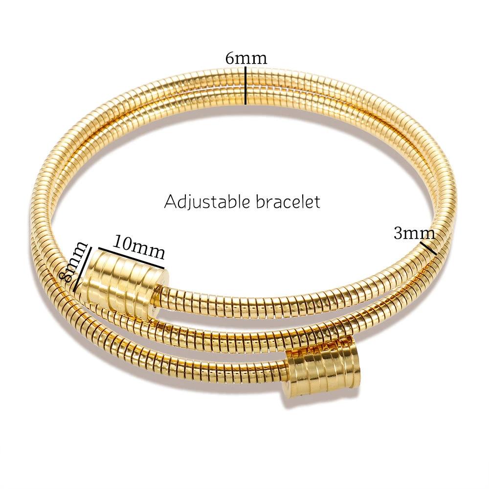 New Weia Line Bracelet For Women Fashion Commuter Simple Opening by GJG Denim