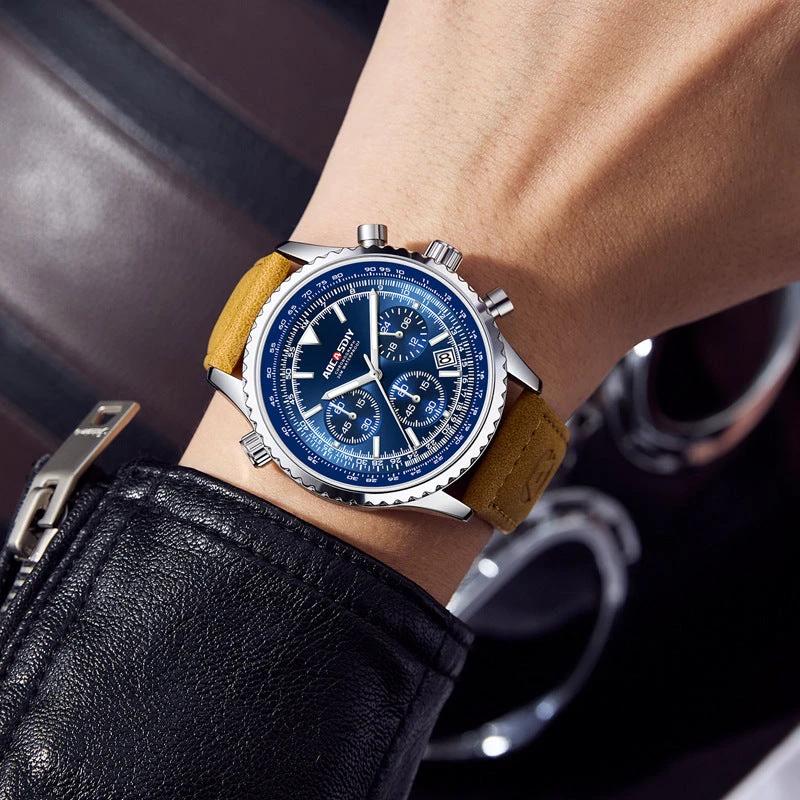 Men's Multi-functional Waterproof Luminous Watch by GJG Denim