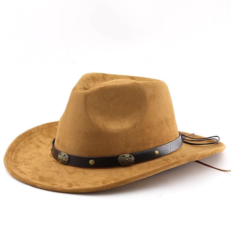 Men's Curved Edge Western Cowboy Hat by GJG Denim