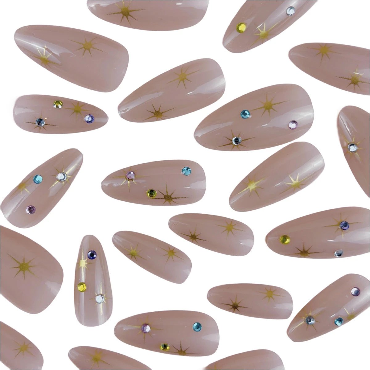 Women's Fashion Drop Shape Press-on Fingernail by GJG Denim