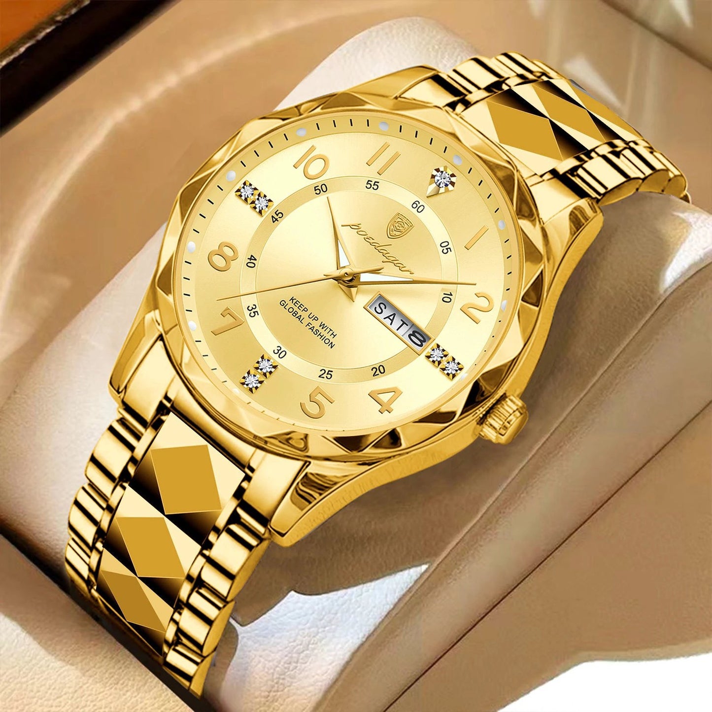Men's Luxury Waterproof Luminous Quartz Watch by GJG Denim