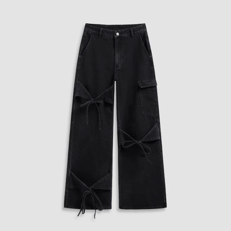 Women's Fashionable Wide Leg Pants Loose Trousers by GJG Denim