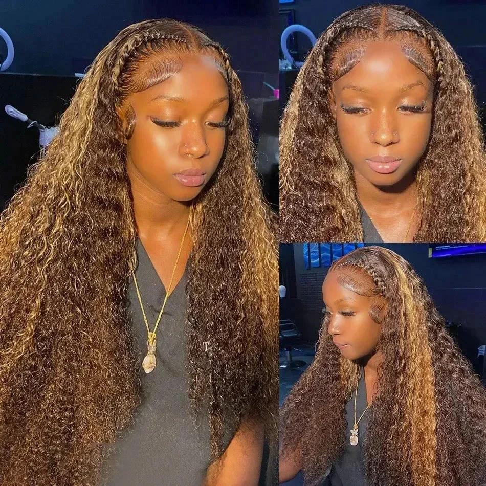 Curly Loose Deep Wave Lace Forehead Wig 13x4 by GJG Denim