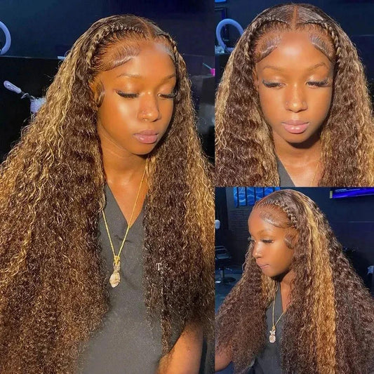 Curly Loose Deep Wave Lace Forehead Wig 13x4 by GJG Denim