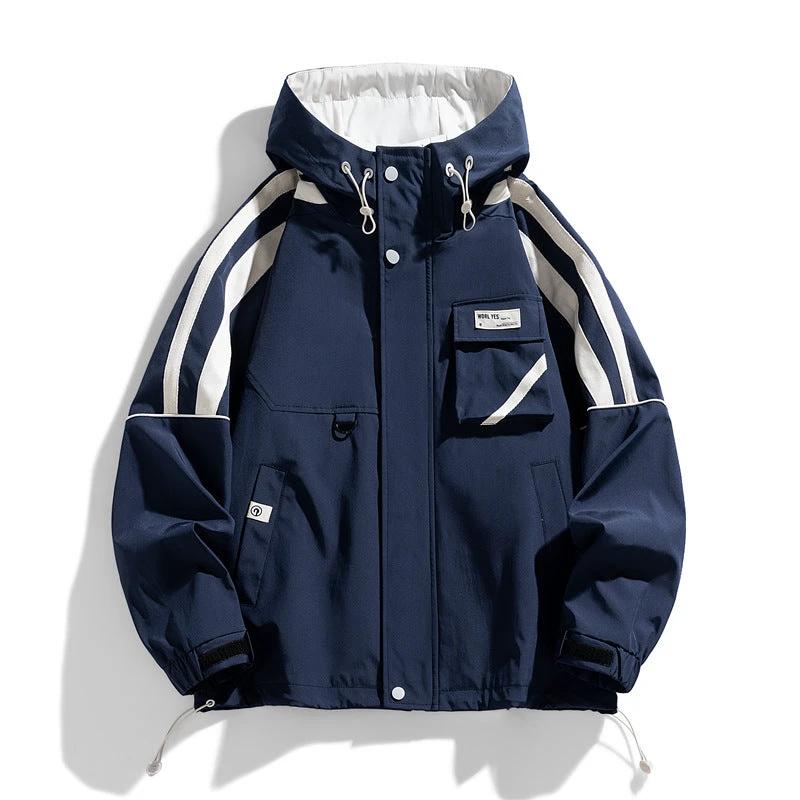 Men's Hooded Casual Loose Fitting Jacket by GJG Denim