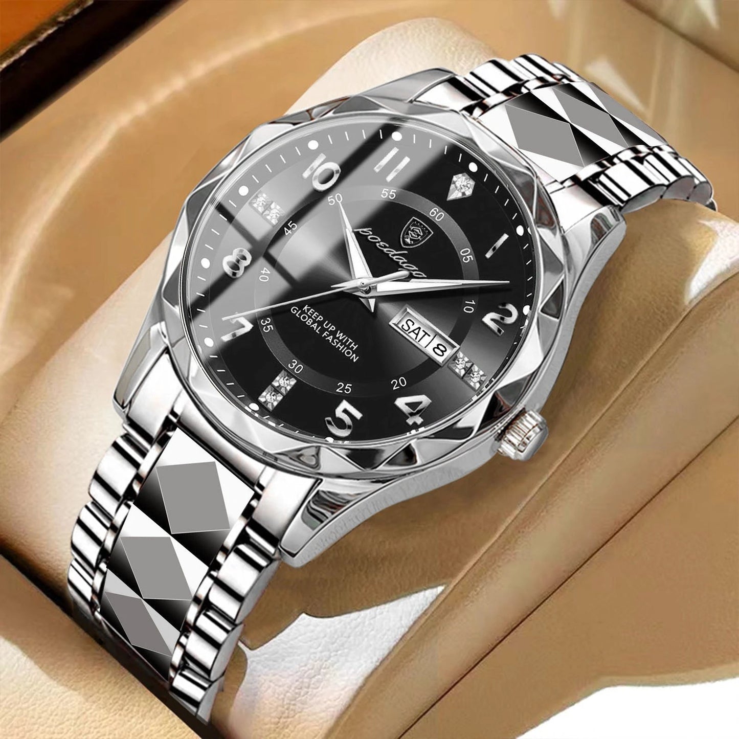 Men's Luxury Waterproof Luminous Quartz Watch by GJG Denim