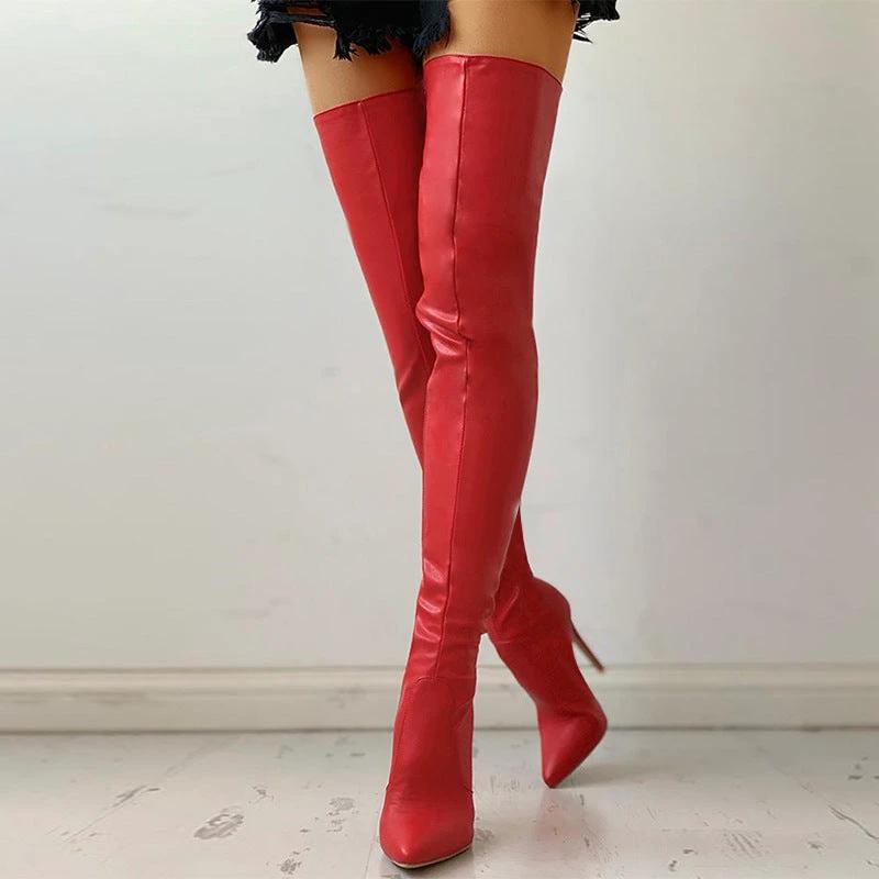 Personality Below The Knee Plus Size Women's Boots by GJG Denim