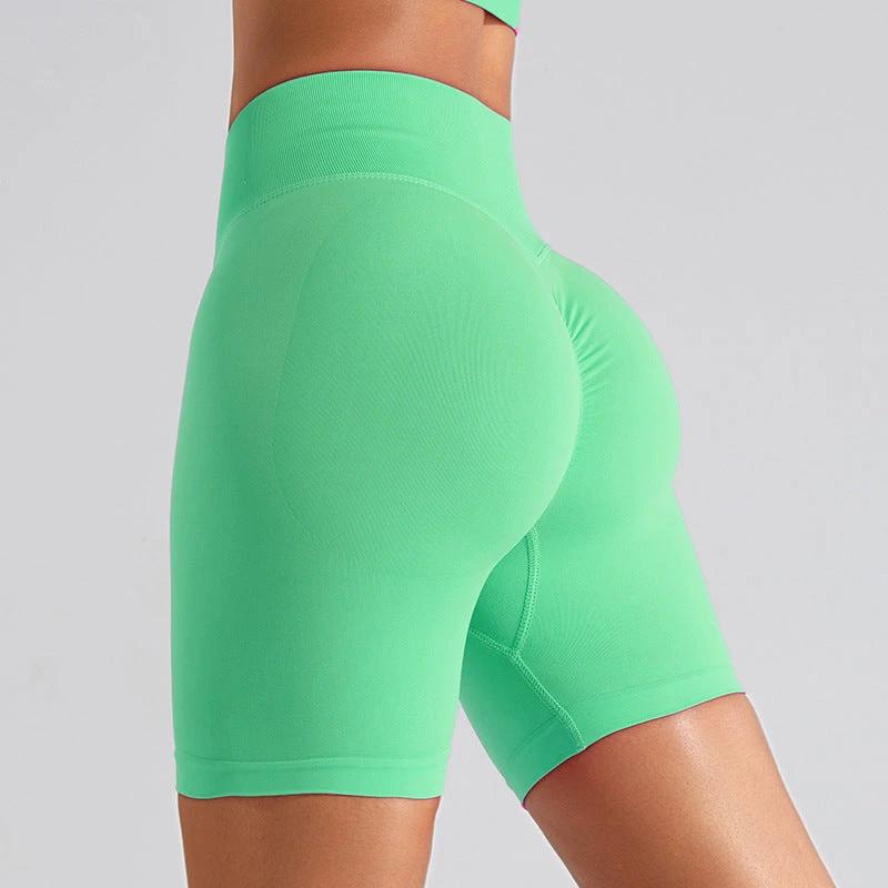 seamless High waist Running Exercise Workout shorts by GJG Denim