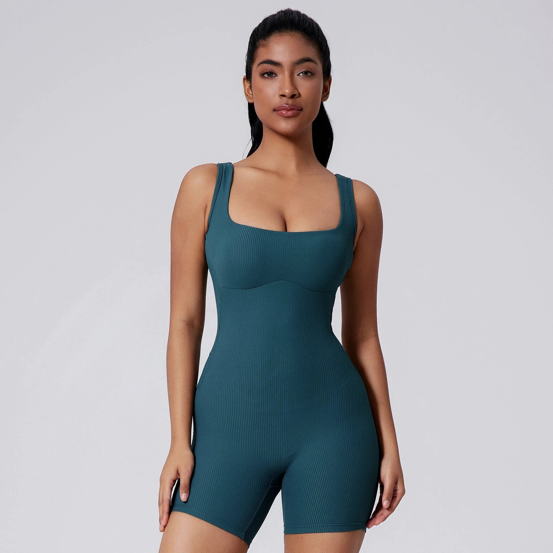 Tight Quick-drying Yoga Romper Beauty Back Jumpsuit Yoga Clothes by GJG Denim