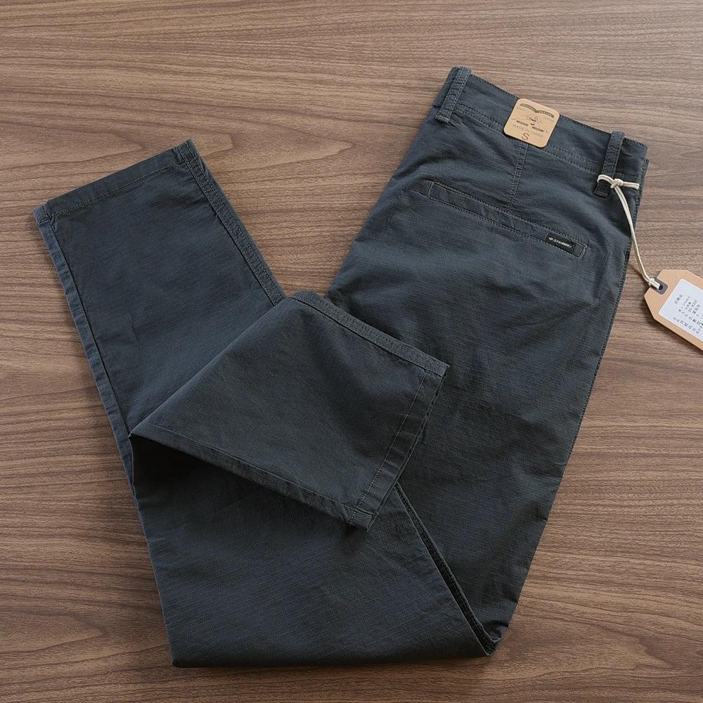 Thin Breathable Men's Pencil Long Pants by GJG Denim
