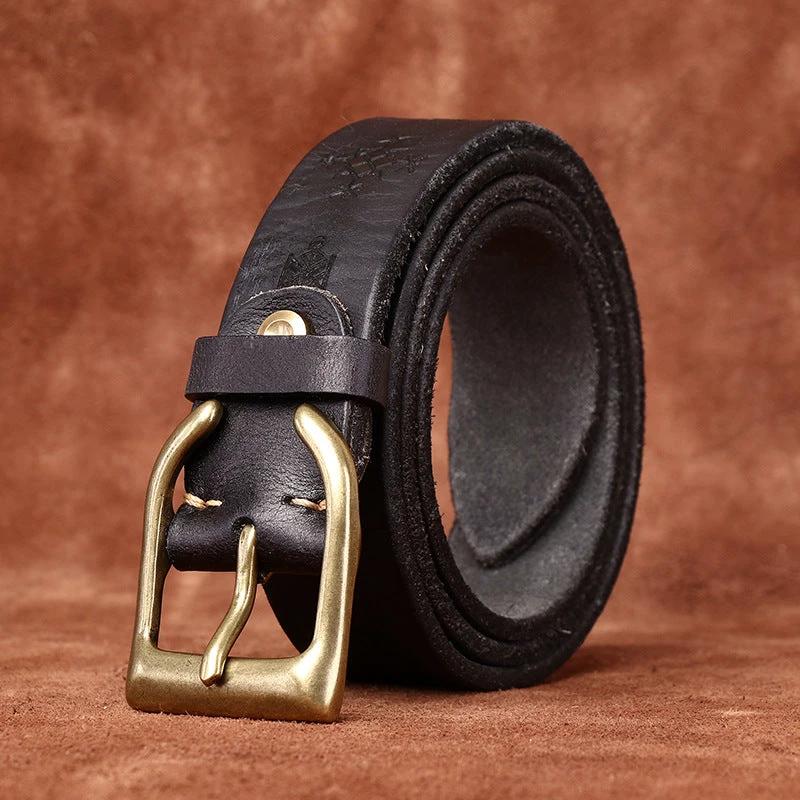 Men's Retro Trend Carved All-matching Belts by GJG Denim