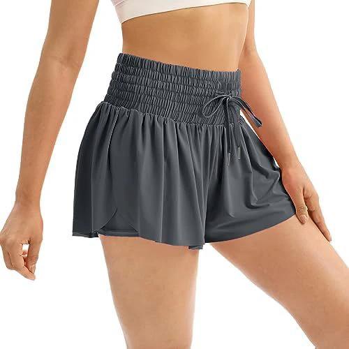 Women's Solid Color Elegant Sports High Waist Shorts by GJG Denim