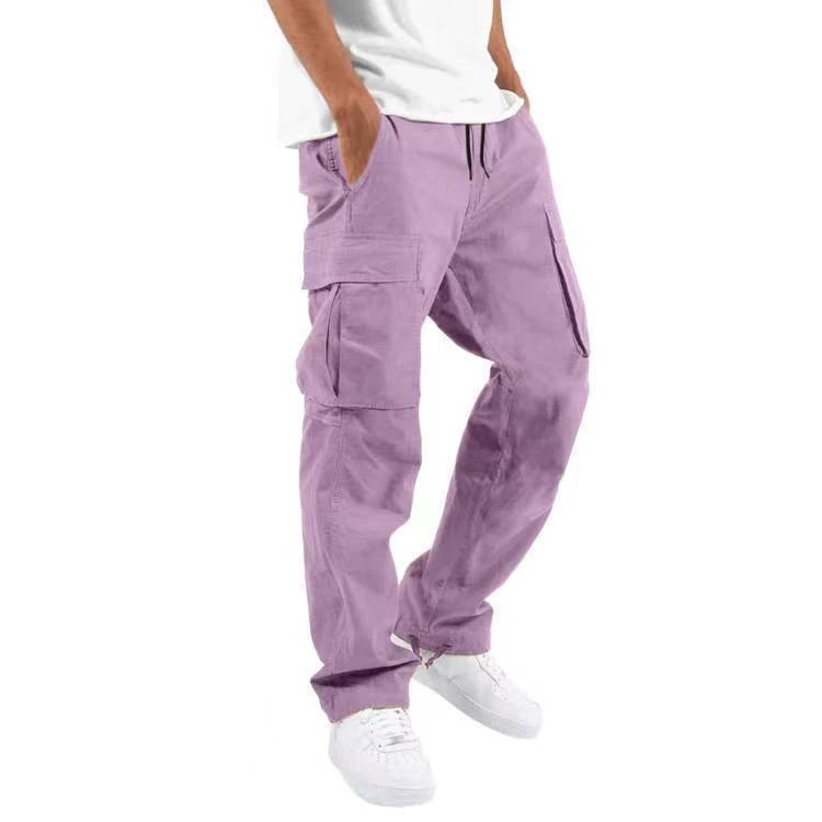Trade Drawstring Multi-pocket Casual Trousers by GJG Denim
