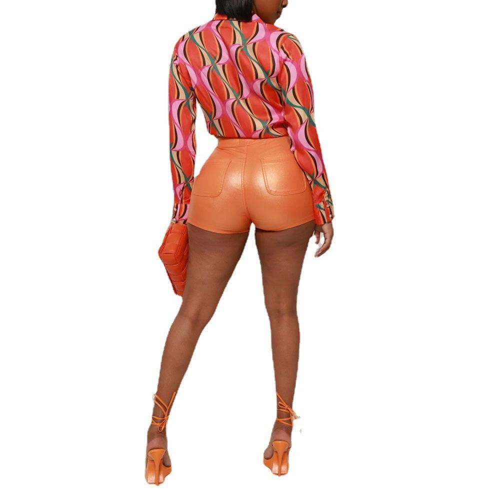 New Women's Metallic Candy-colored Shorts by GJG Denim
