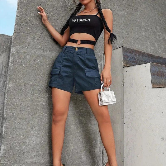 Women's Fashion Individual Casual Workwear Sports Shorts by GJG Denim