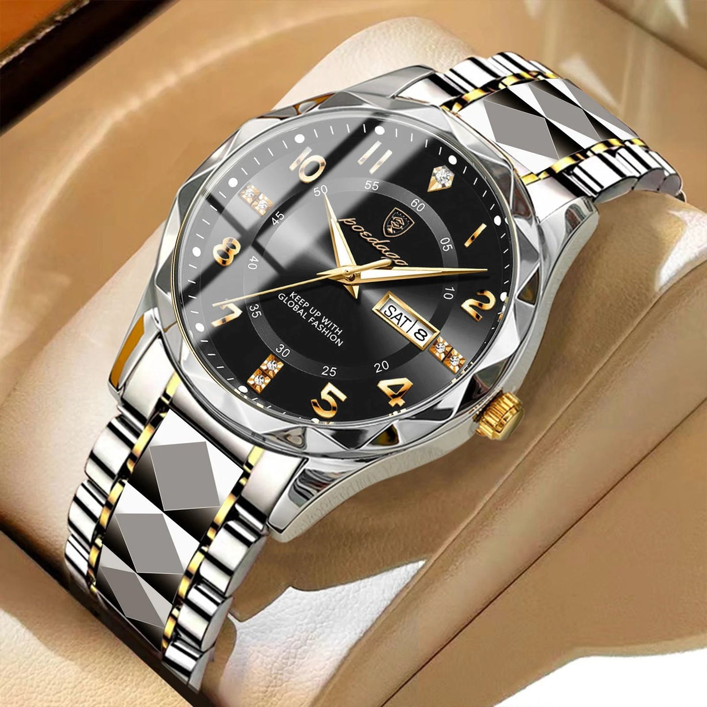 Men's Luxury Waterproof Luminous Quartz Watch by GJG Denim