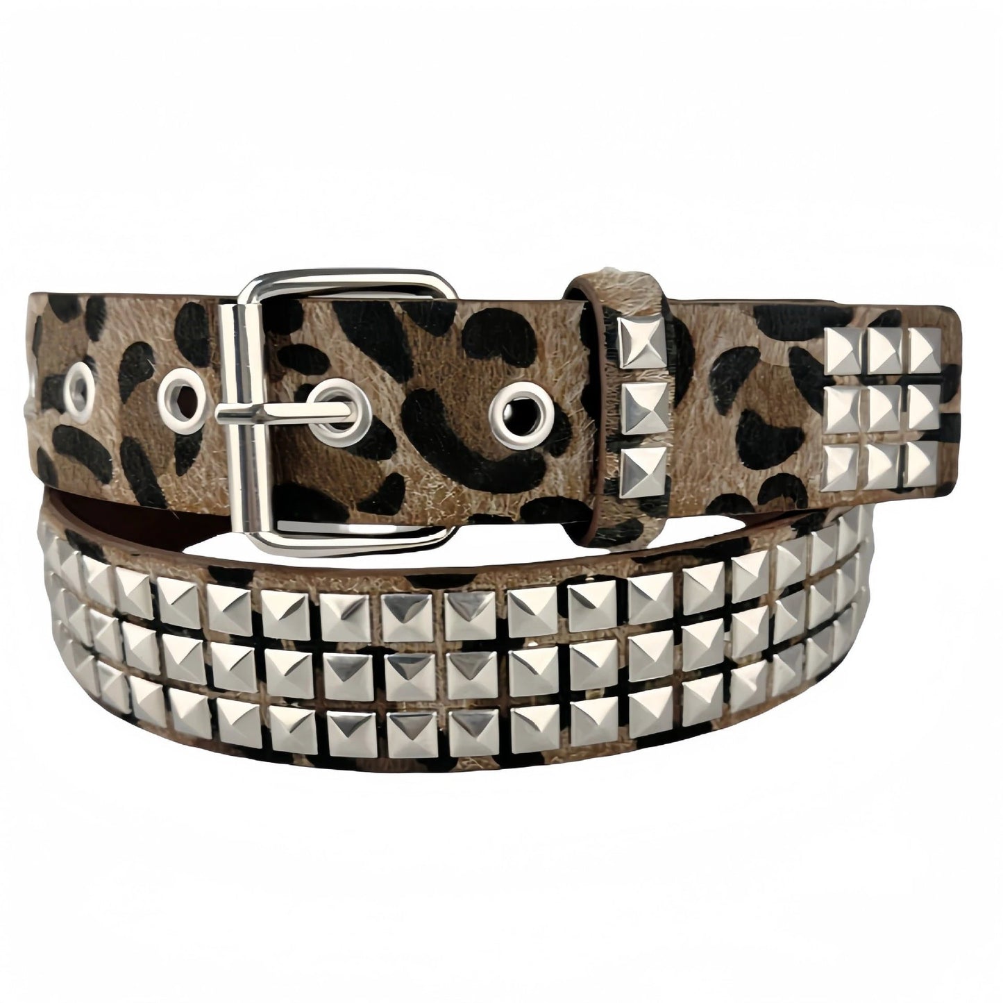 Punk Women's Metal Decorative Rivets Fashion All-match Hip Hop Belt by GJG Denim