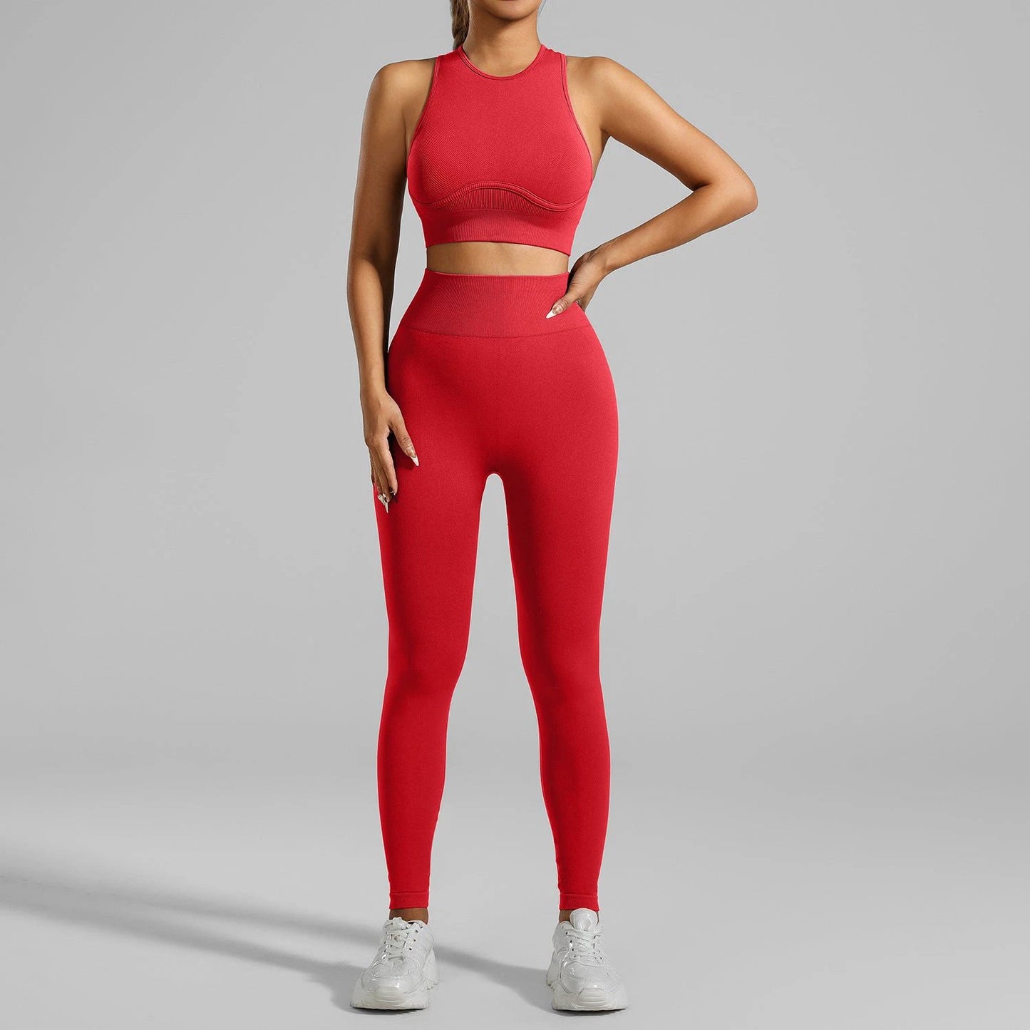 High-strength Running Tight Seamless Yoga Clothes Suit by GJG Denim