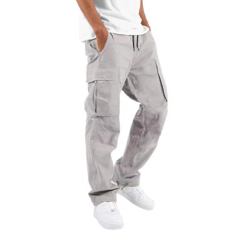 Trade Drawstring Multi-pocket Casual Trousers by GJG Denim