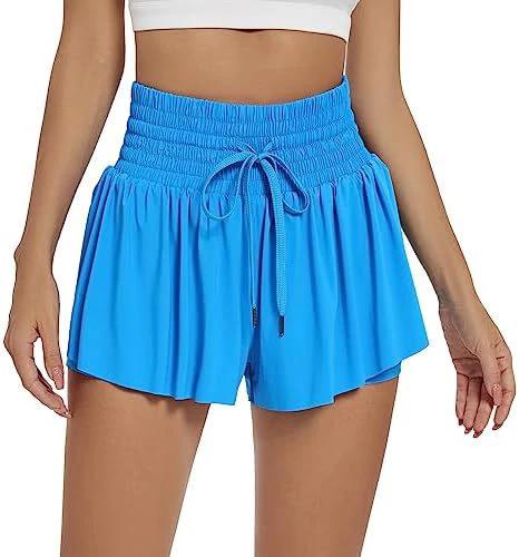 Women's Solid Color Elegant Sports High Waist Shorts by GJG Denim