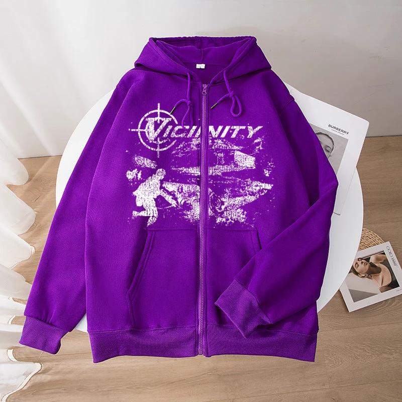 printed Zip-up by GJG Denim