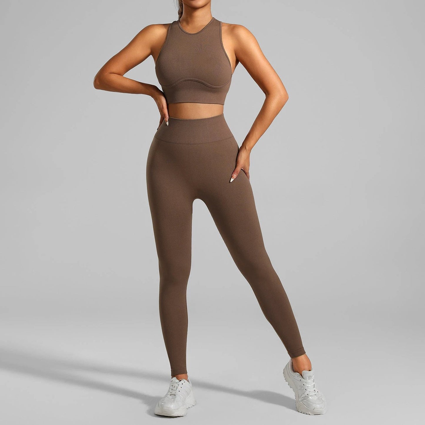 High-strength Running Tight Seamless Yoga Clothes Suit by GJG Denim