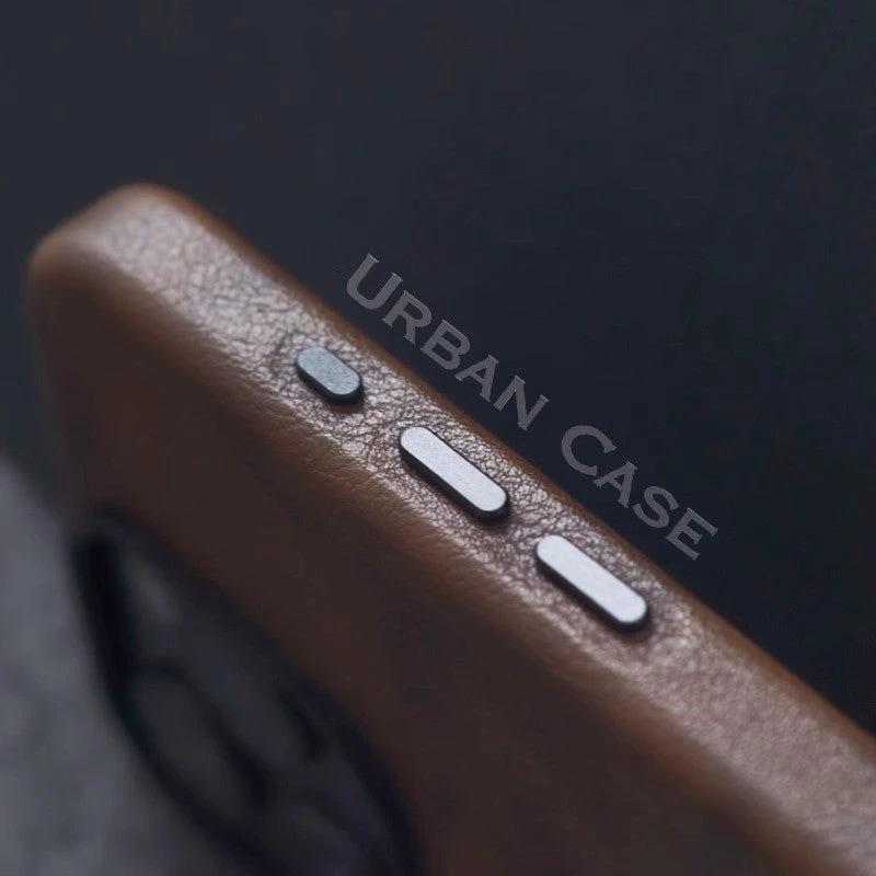 Leather Magnetic Retro Mobile Phone Protective Case by GJG Denim