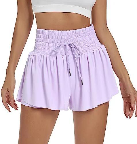 Women's Solid Color Elegant Sports High Waist Shorts by GJG Denim