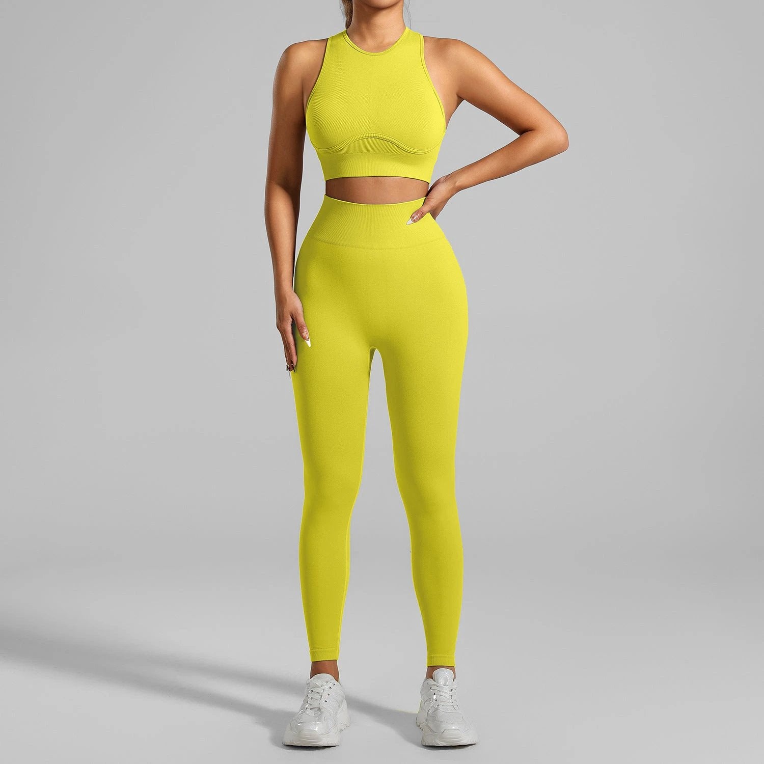 High-strength Running Tight Seamless Yoga Clothes Suit by GJG Denim