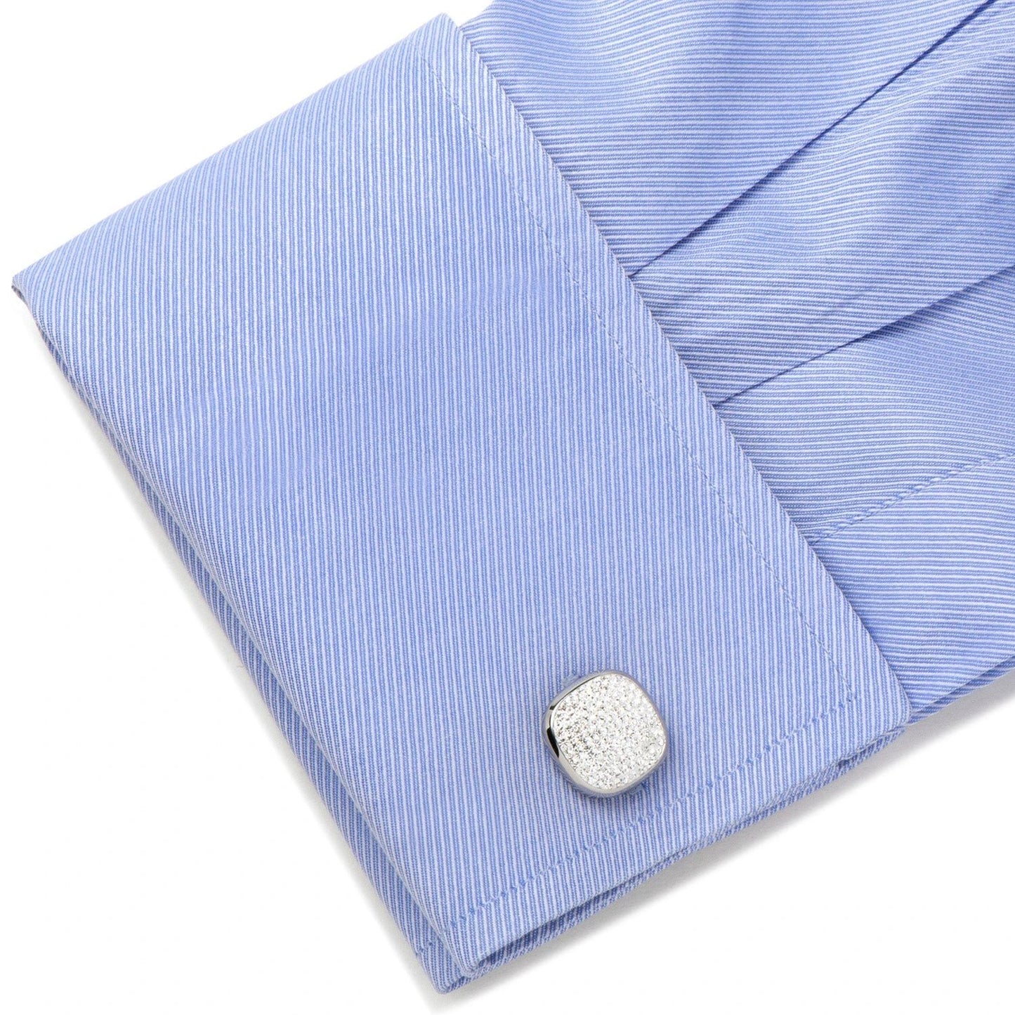 White Pave Crystal 5-Stud Set by Cufflinks.com
