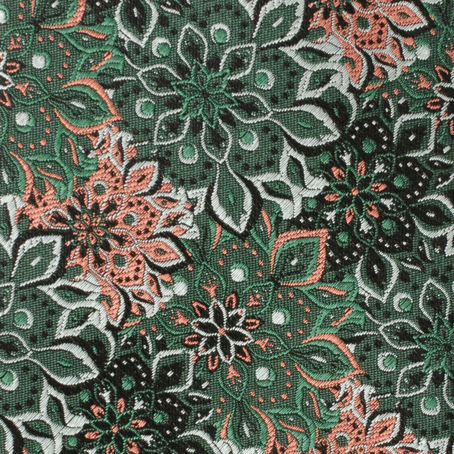Green Floral Tie and Pocket Square Gift Set by Cufflinks.com