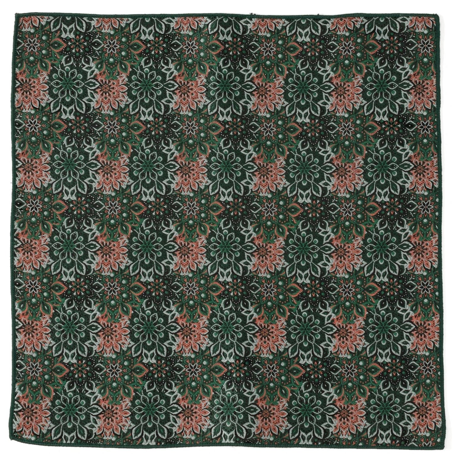Green Floral Tie and Pocket Square Gift Set by Cufflinks.com
