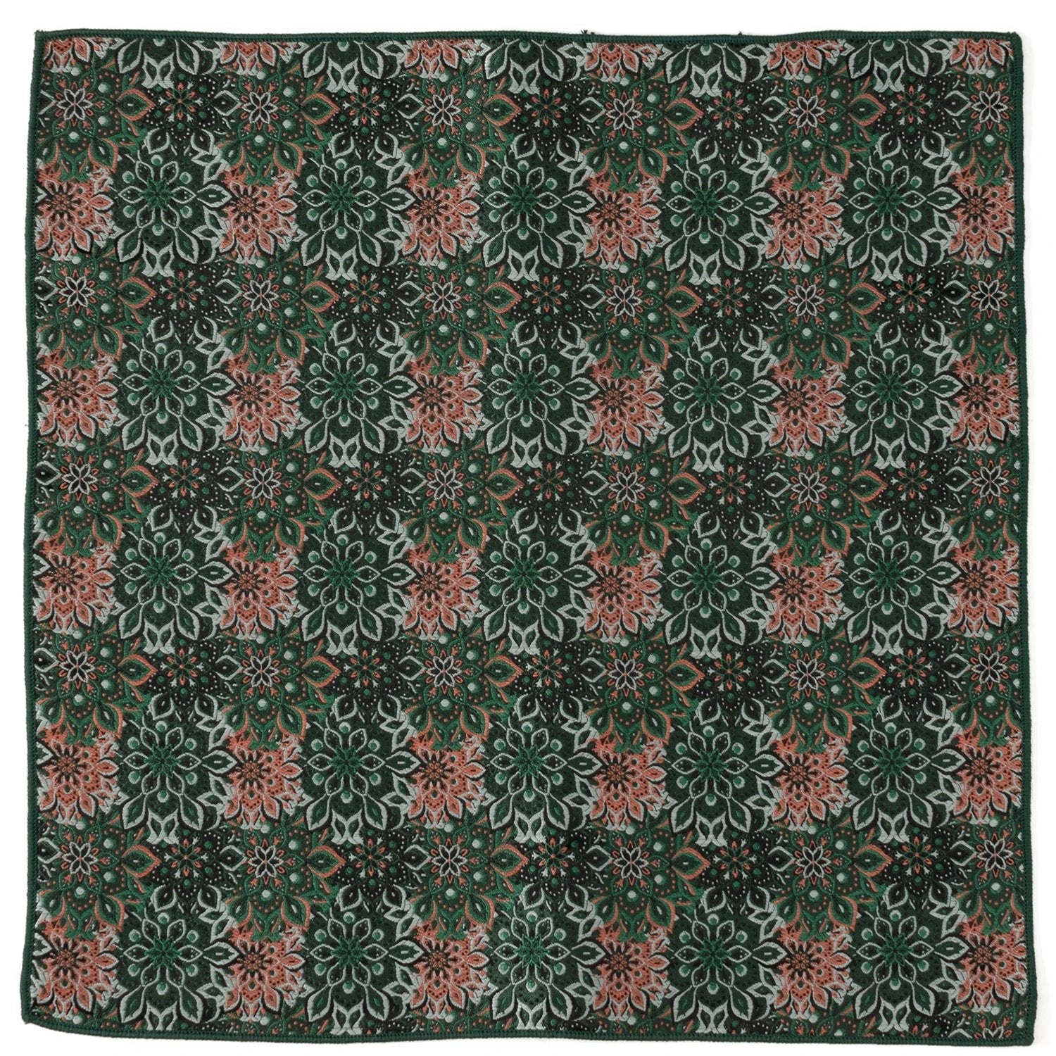 Green Floral Tie and Pocket Square Gift Set by Cufflinks.com