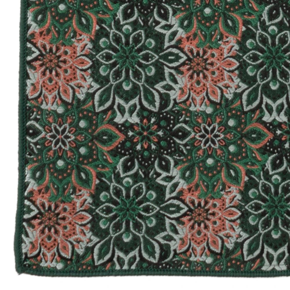 Green Floral Tie and Pocket Square Gift Set by Cufflinks.com