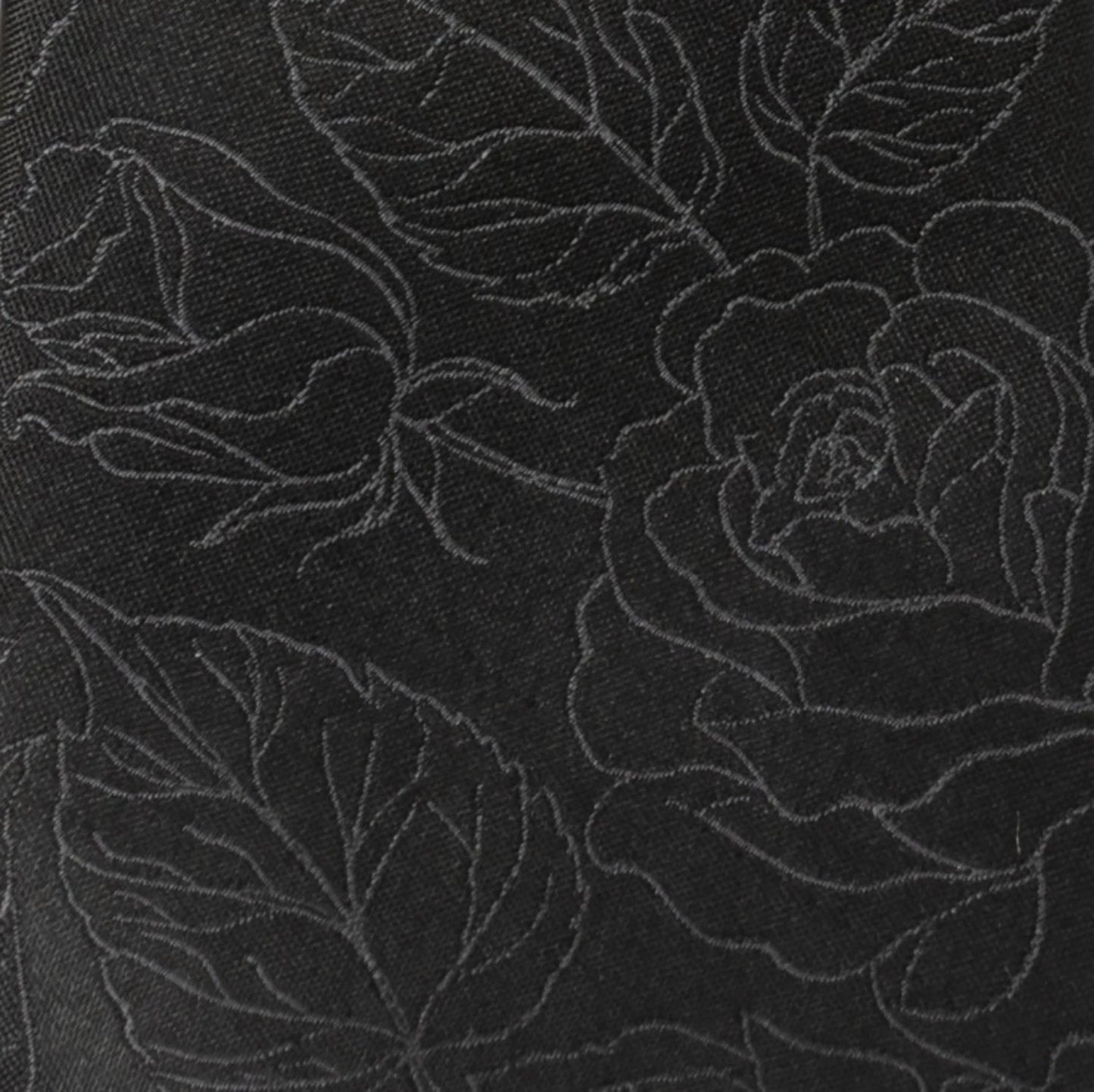 Black Floral Tie and Pocket Square Gift Set by Cufflinks.com
